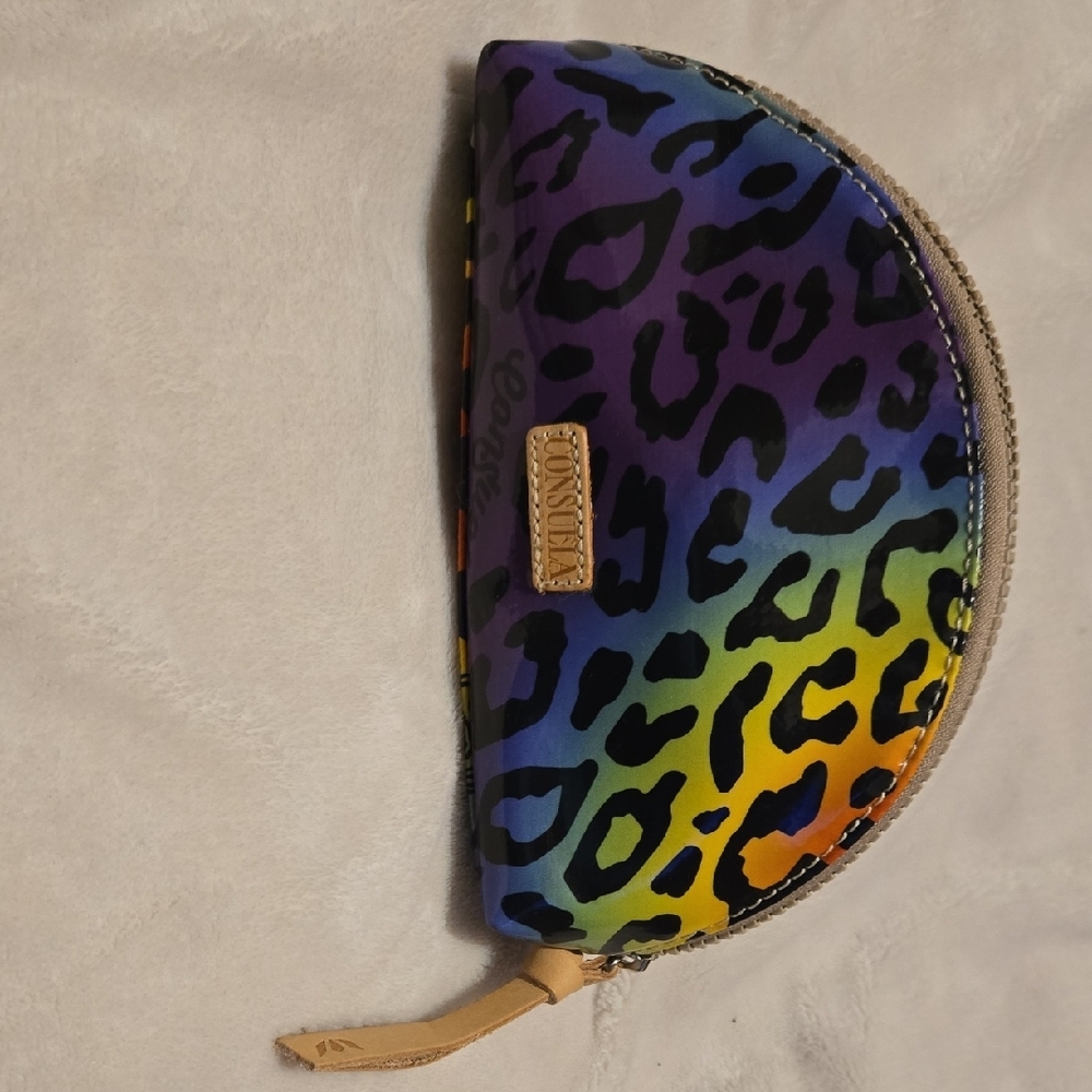 Consuela Medium Multicolor Leopard Cosmetic Bag
